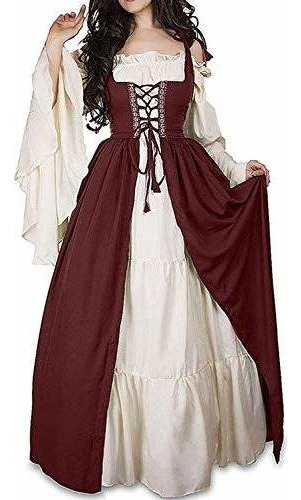 Womens's Medieval Renaissance Costume Cosplay Ch