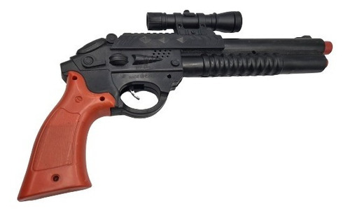 Pistolon Revolver Pistola 32 Cm A Friccion Mira Telescopica 