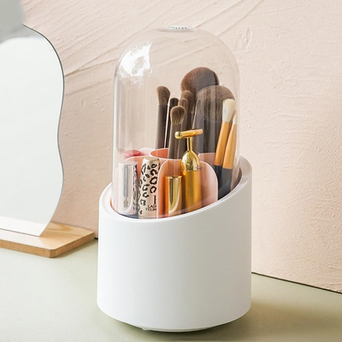 Porta Brochas Organizador Cosmeticos Giratorio Acrilico 2pzs Color Color Al Azar