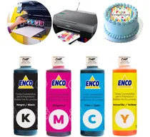 Comprar Kit 4 Tintas Comestibles Para Impresora Enco 250 Ml