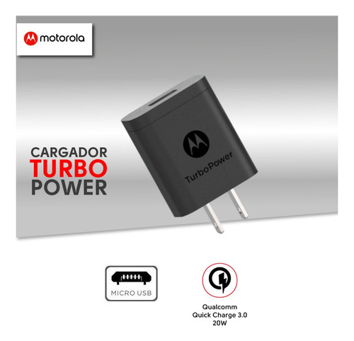 Turbo Cargador Motorola Original G5 G6 E4 E5 E6 Play Plus (Reacondicionado)