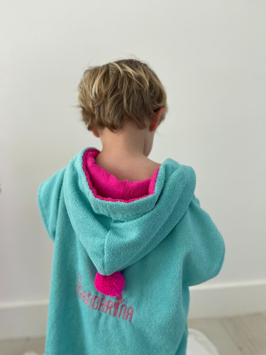 Poncho Toalla Microfibra Niños 4 A 6 Años