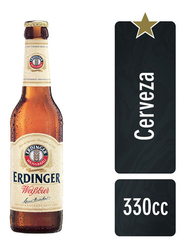 Imagen 1 de 1 de Cerveza Erdinger Weissbier 330 Cc X 12 Bot