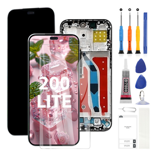 Pantalla Amoled Con Marco Para Honor 200 Lite 5g Lly-nx1