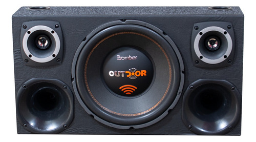 Som Automotivo Completo Caixa Trio Dutada Bomber Sub 12 Pol