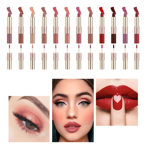 Lápiz De Lápiz Lipgloss Liner Lipgloss Matte Lipgloss Double
