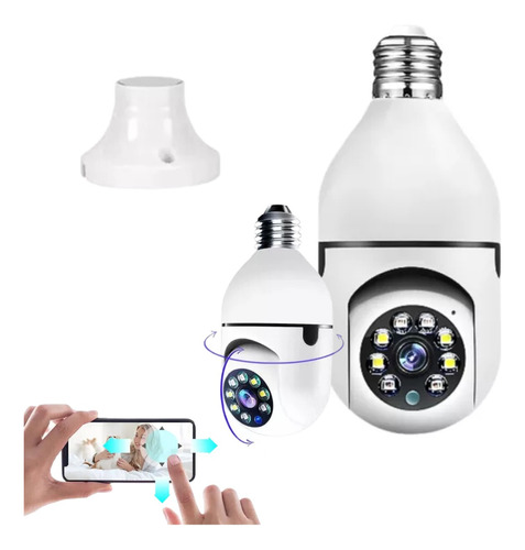 Câmera Lâmpada Wi-fi Smart Y8177 Com Alarme Esensor Presença