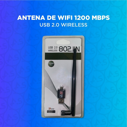 Imagen 2 de 10 de Antena Wifi Pc Notebook Usb 2.0 Wireless 1200mbps 802.11n