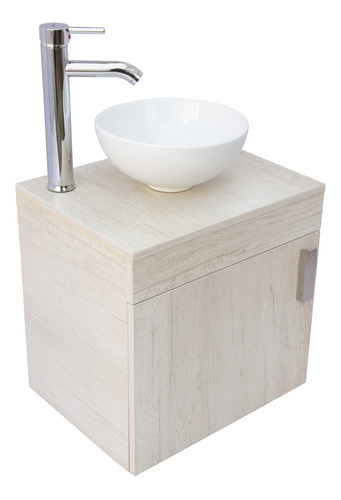 Kit De Baño Gabinete Mueble +monomando+ovalin Lavabo