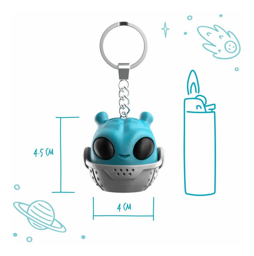 Cogonauts Mini Unaki - Llavero Picador Color Celeste Miniunaki