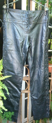 Pantalon Acordonado Cuero Premium T. Small Impecable
