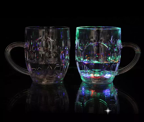 Vaso Luminosos Led Tazón Copete Luces Colores Cotillon 250cc