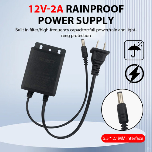 Adaptador De Corriente 12v2a Resistente Al Agua, Duradero Y