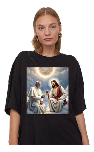 Remera Unisex Papa Francisco Jorge Bergoglio Jesucristo Vino