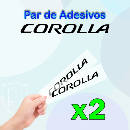 Par De Adesivo Emblema Toyota Corolla 20 Opções De Cores