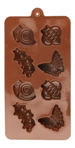 Molde De Silicon Para Chocolate En Forma De Oruga Mariposas