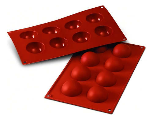 Molde Silicona Chocolate Media Esfera Sf004 Silikomart® Color Marrón