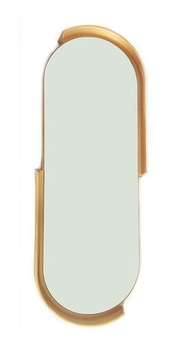 Espelho Decorativo Com Moldura Dourada 45x17,5 Cm - D'rossi