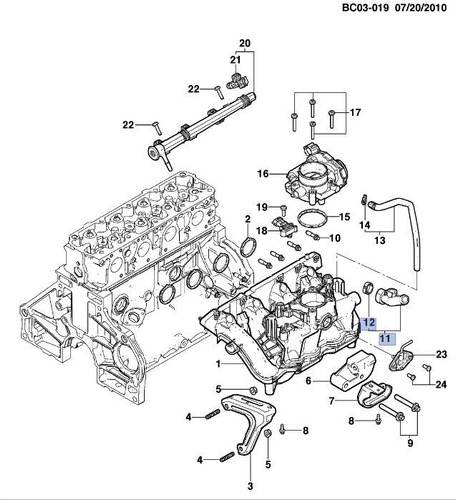 Conector Multiple Admicion Corsa Sedan L4 1.8l 2005