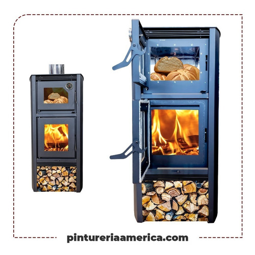 Calefactor A Leña Doble Combustión Con Horno 1290gf
