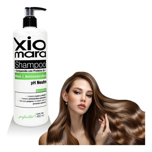  Shampoo Neutro Proteína De Maíz Y Aminoácidos Xiomara 450ml