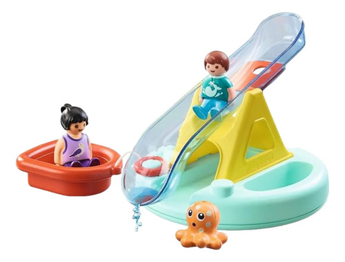 Playmobil Aqua Isla De Baño Con Tobogan 8 Pcs 1-4 70635