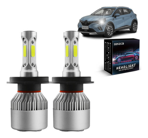 Farol Led Feixe Alto/baixo Para Honda Fit 2007-2019 H4