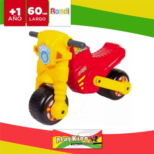 Imagen 2 de 8 de Moto Para Niños Rondi - R1 Team Rojo - Pata Pata - Playking