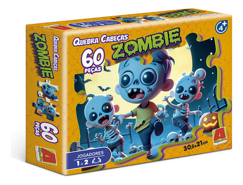 Quebra Cabeça Puzzle Zombie - 60 Peças