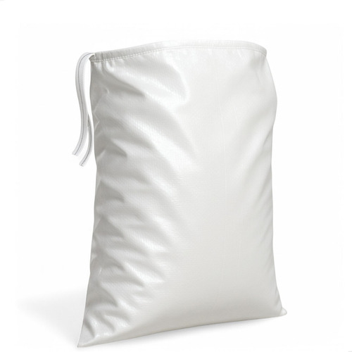 10 Sacos De Ráfia Grande 70x100 Laminado Com Corda Cor Branco