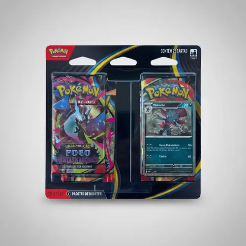 Cartas Pokémon Blister Quadruplo Weavile Fogo Fantasmagórico