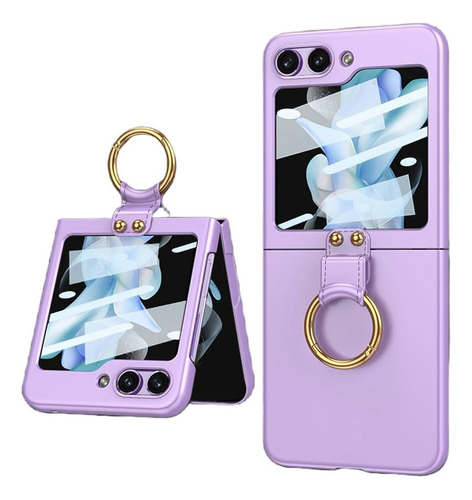 Carcasa Funda Para Samsung Z Flip 5 Flipring Purple 