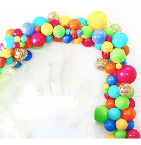 Circus Carnival Party Globos Garland Arch Kit, Fiesta Rainbo