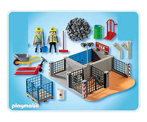 Playmobil 4135 Corralon Construccion Albañiles P&m Super Set