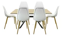 Comprar Set De Comedor Mesa Extensible 160x80 +6 Sillas Tulip Blanca