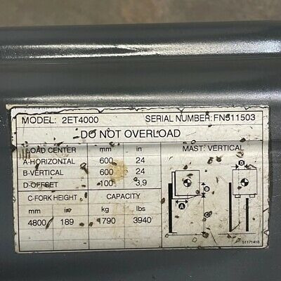 Imagen 5 de 6 de 2016 Cat 2et4000 4000lbs Used Forklift 9000 Hours Sideshift