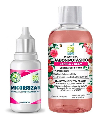 Ecomambo Micorrizas 30 Cc Con Potásico Neem Y Canela 100 Cc