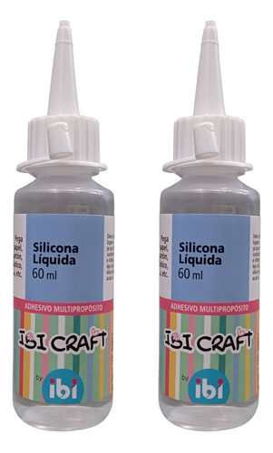 2 Silicona Liquida Ibi Craft Adhesivo Multiproposito X 60ml
