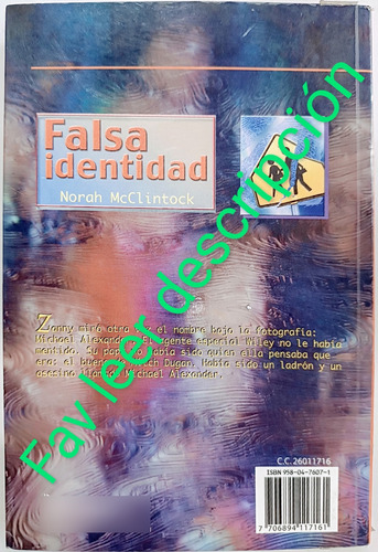 Libro Falsa Identidad Nora Mcclintock
