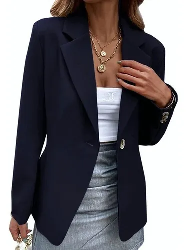 Chaqueta Azul Oscuro Mujer