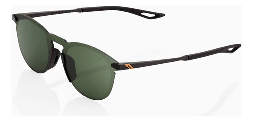Óculos De Sol 100% Legere Round Matte Black Grey Grenn Lens