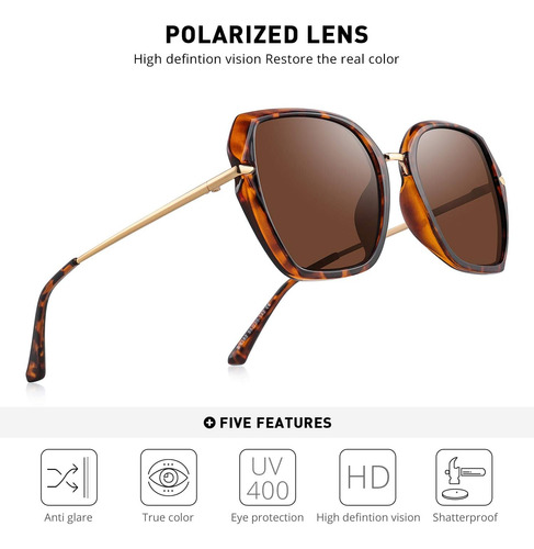 Olieye Gafas De Sol Polarizadas Para Mujer, Lentes De Sol Uv