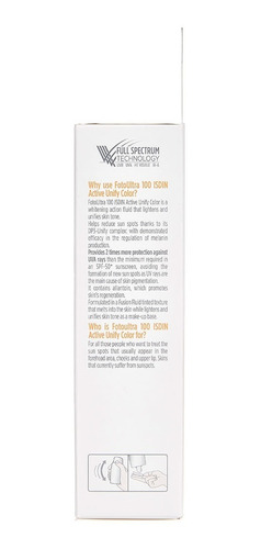 Imagen 3 de 10 de Isdin Fotoultra 100 Active Unify Color Spf 50+, 50 Ml