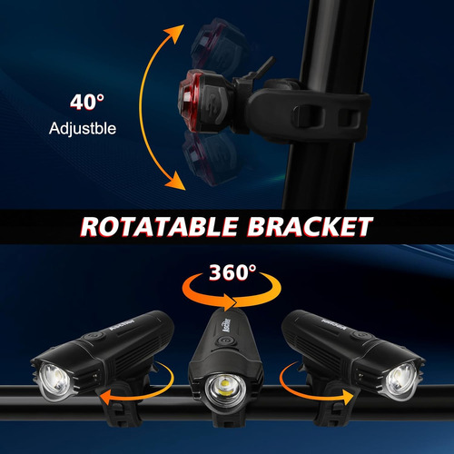 Juego De Luces Para Bicicleta Recargables Por Usb Ultrabrill