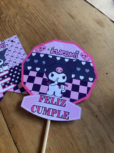 Adorno Torta Kuromi Feliz Cumple