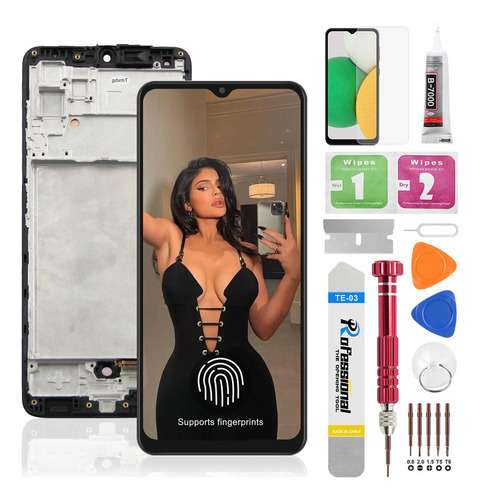 Okbichi Amoled Pantalla Para Samsung Galaxy A32 4g Con Marco Sm-a325f, Sm-a325f/ds, Sm-a325m, Sm-a325n