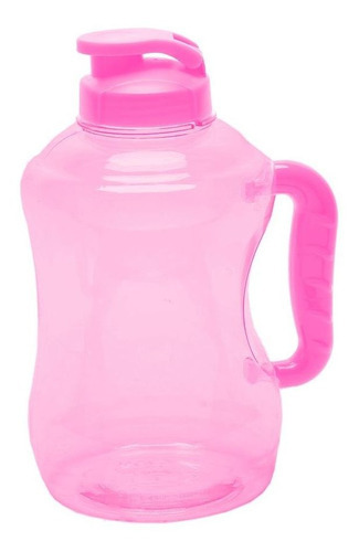 Mini Galão De Água 1,6l Com Alça Squeeze Garrafa Academia Cor Rosa