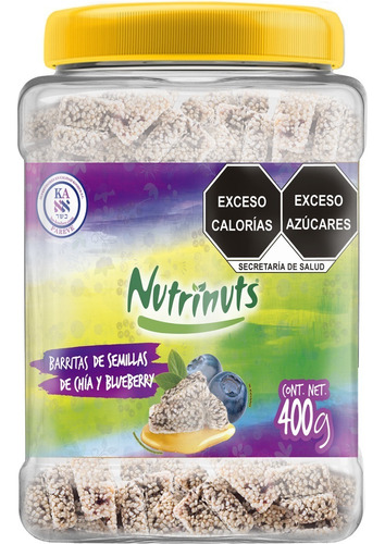 Nutrinuts Dulces De Ajonjolí, Blueberry, Chía, Y Miel 400g