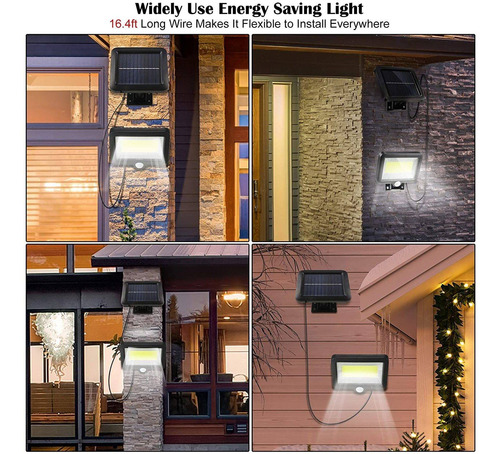 Reflector Solar Led Impermeable Luz Lampara Para Exteriores