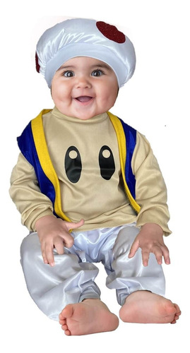 Disfraz De Honguito - Disfraz Para Bebés Y Niños - Disfraces Mario Bros - Cosplay Toad - Disfraz De Hongo De Mario Bros